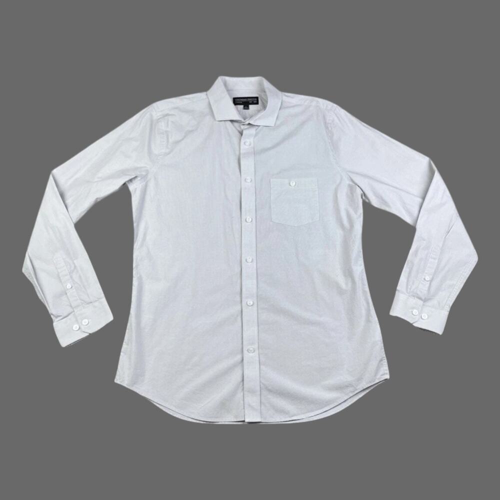 Thomas Payne London Light Gray Button Down Shirt Mens L EUC